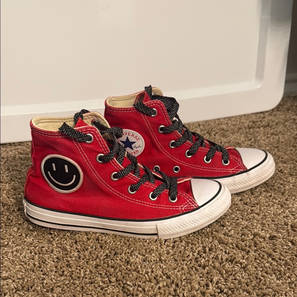 Converse Kids Red High-Top Sneakers